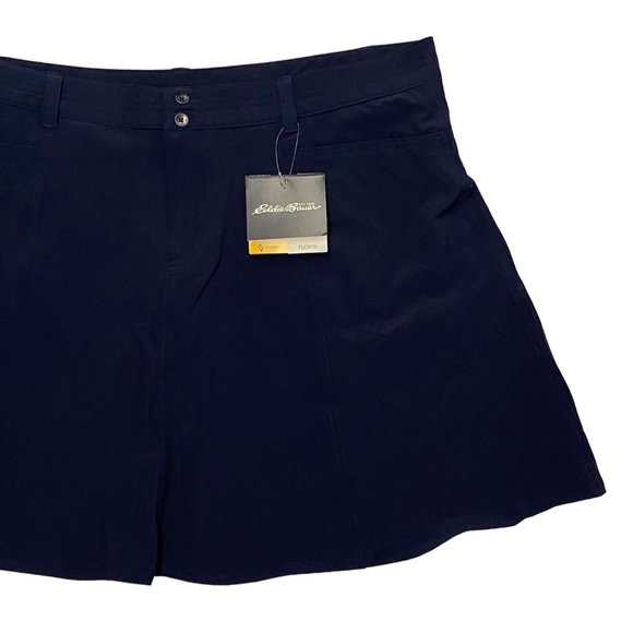 Eddie Bauer Women's Size 14 Flexion Tavex Navy Blue Skort Waist 36" NWT - Picture 3 of 11
